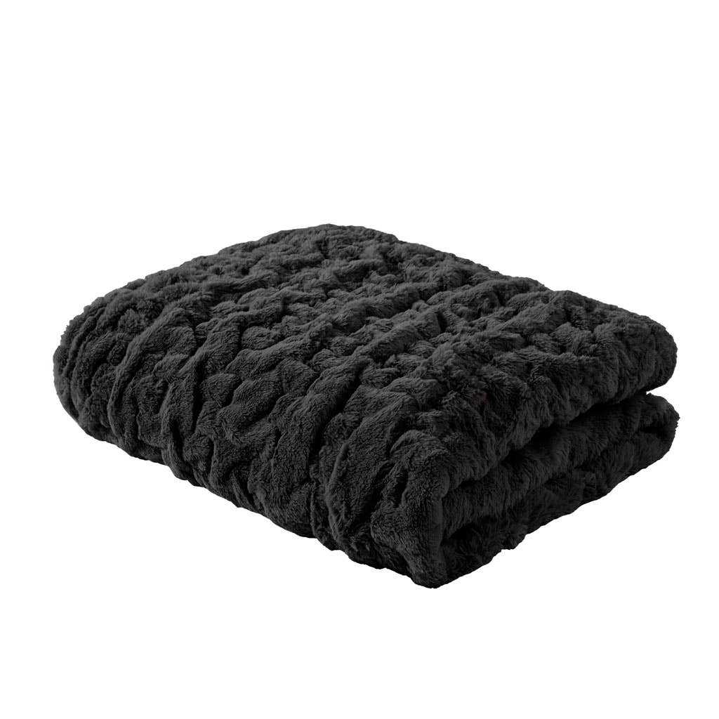 Wool blanket online black