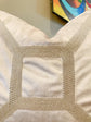 Ivory Velvet Pillow Cover with Translucent Beads 20"x20"