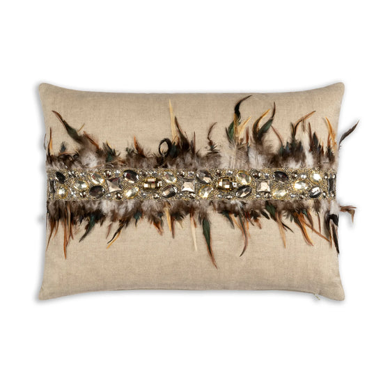 Luca Ostrich Feather Pillow