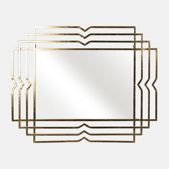 Metal 39" Rectangular Mirror, Gold