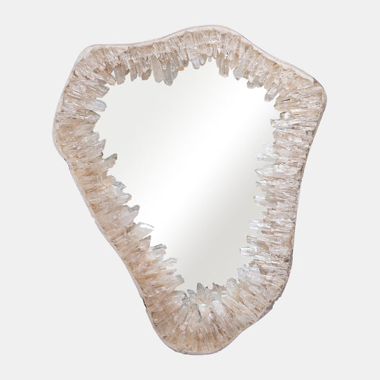 Quartz, 25" Organic Mirror, Ivory