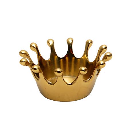 Gold Crown Candle Holder