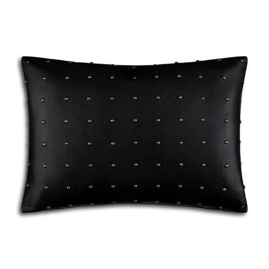 Riley Studded Black Lumbar Pillow