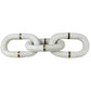White Marble Chain with Brass (3 links)