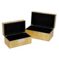 Storage Decor Box (Set of 2): Gold Leaf