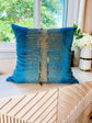 Teal and Gold Velvet Pillow Cover 20"x20"