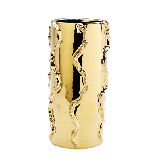 Gold Metallic Vase Swivel Design