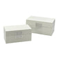 Storage Decor Box (Set of 2): White & Silver